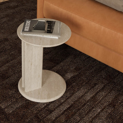 Roxy Travertine Stone Side Table