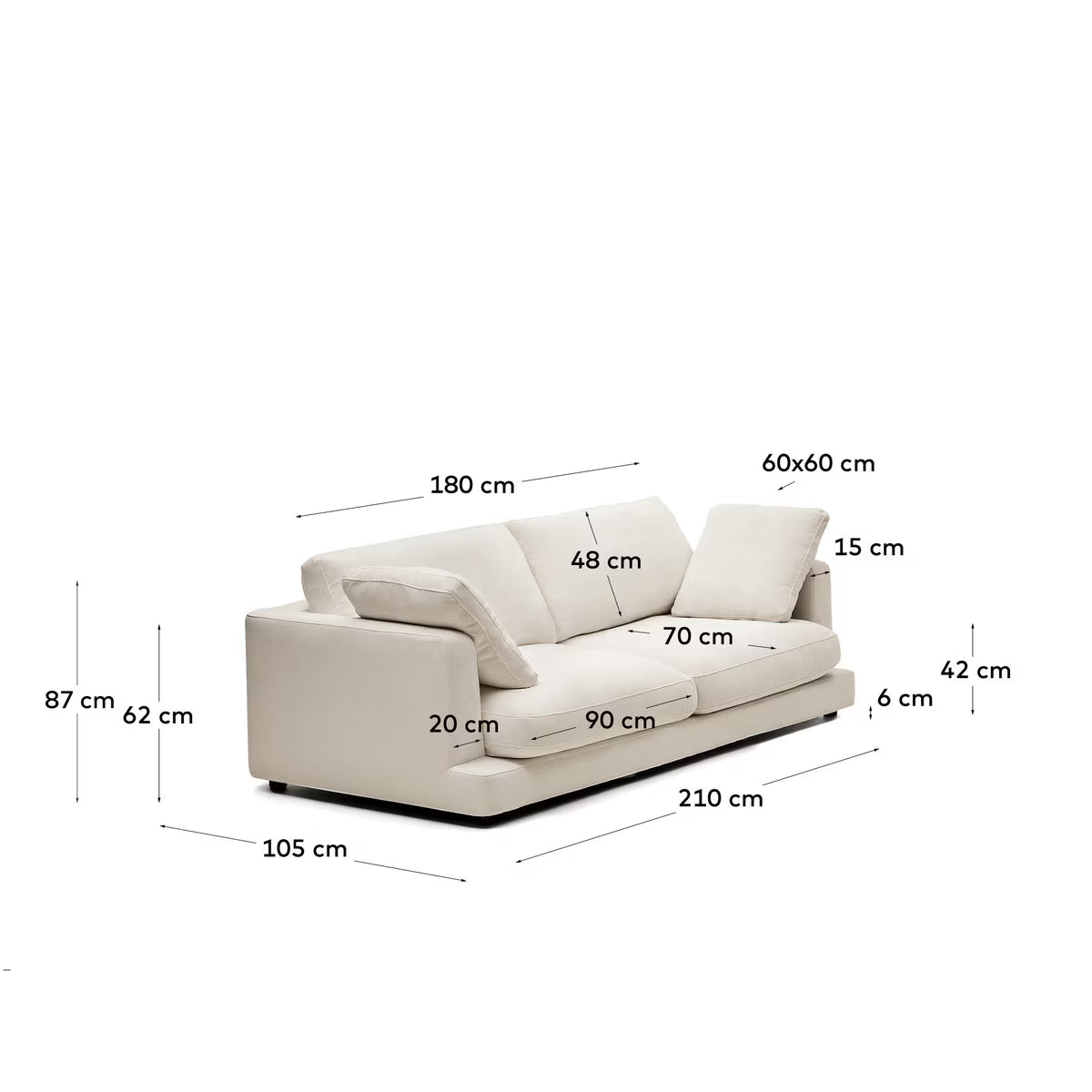 As New Gala 3-Seater Sofa & Footrest