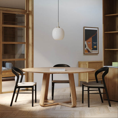 Sierra Wormy Chestnut Round Dining Table