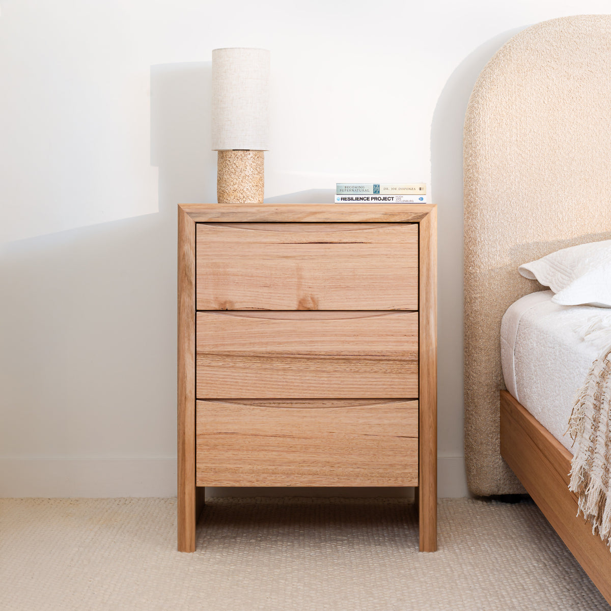 Yakka Cloud Tasmanian Oak Feature Grade Bedside Table