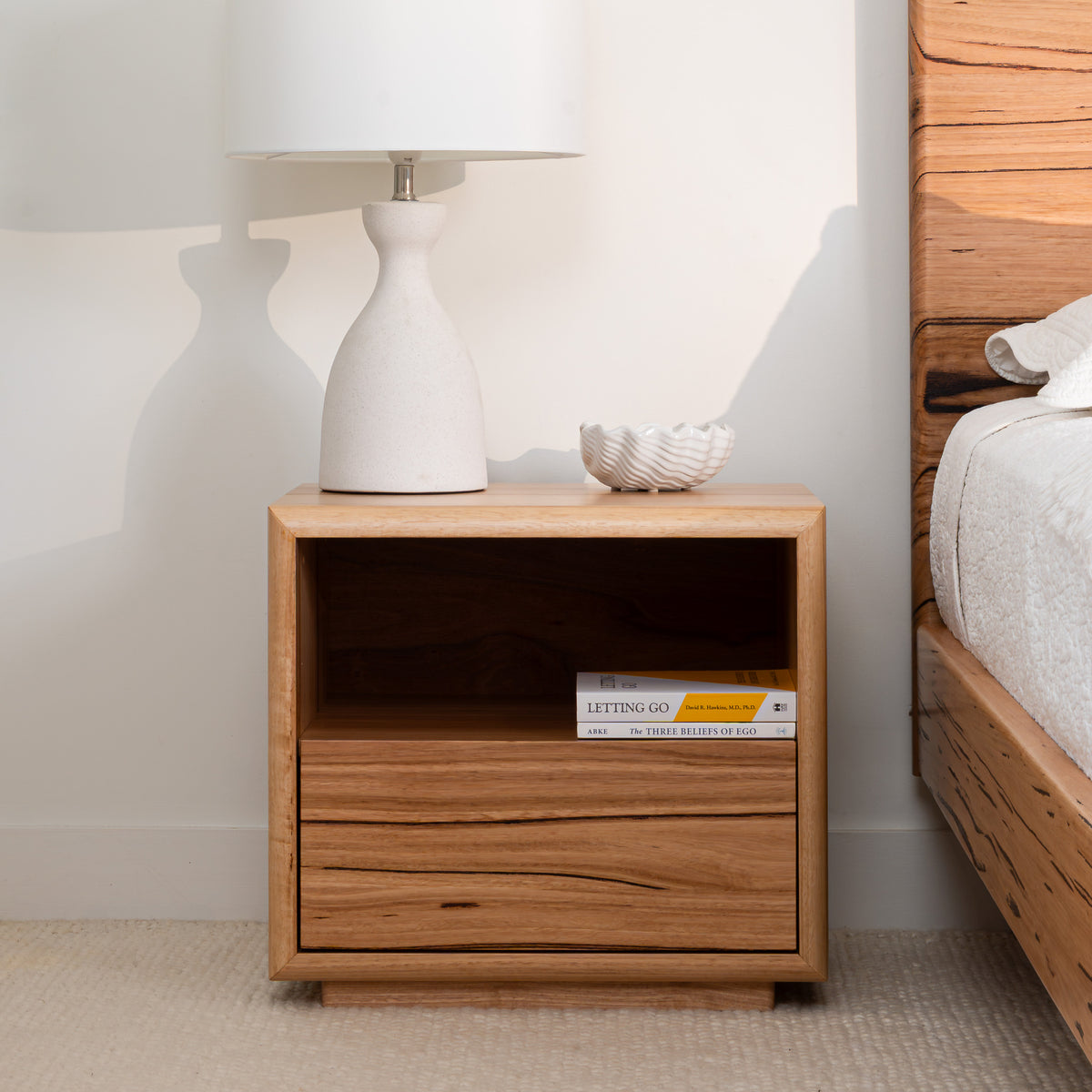 Cape Town Curve Messmate Bedside Table