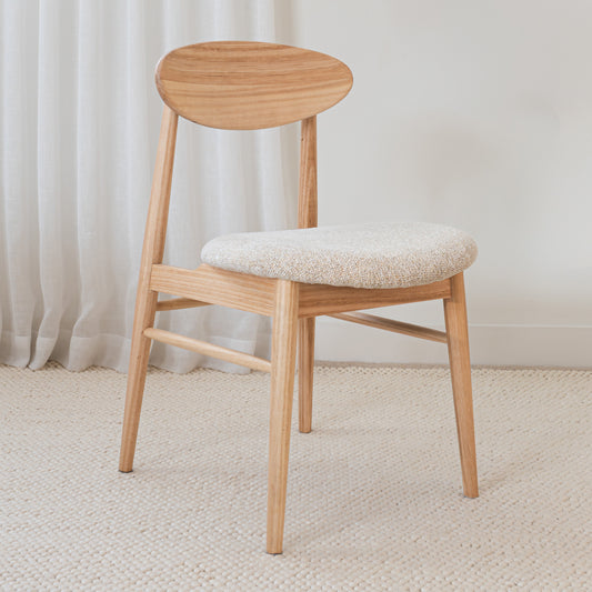 Eluna Tasmanian Oak Natural Upholstered Dining Chair