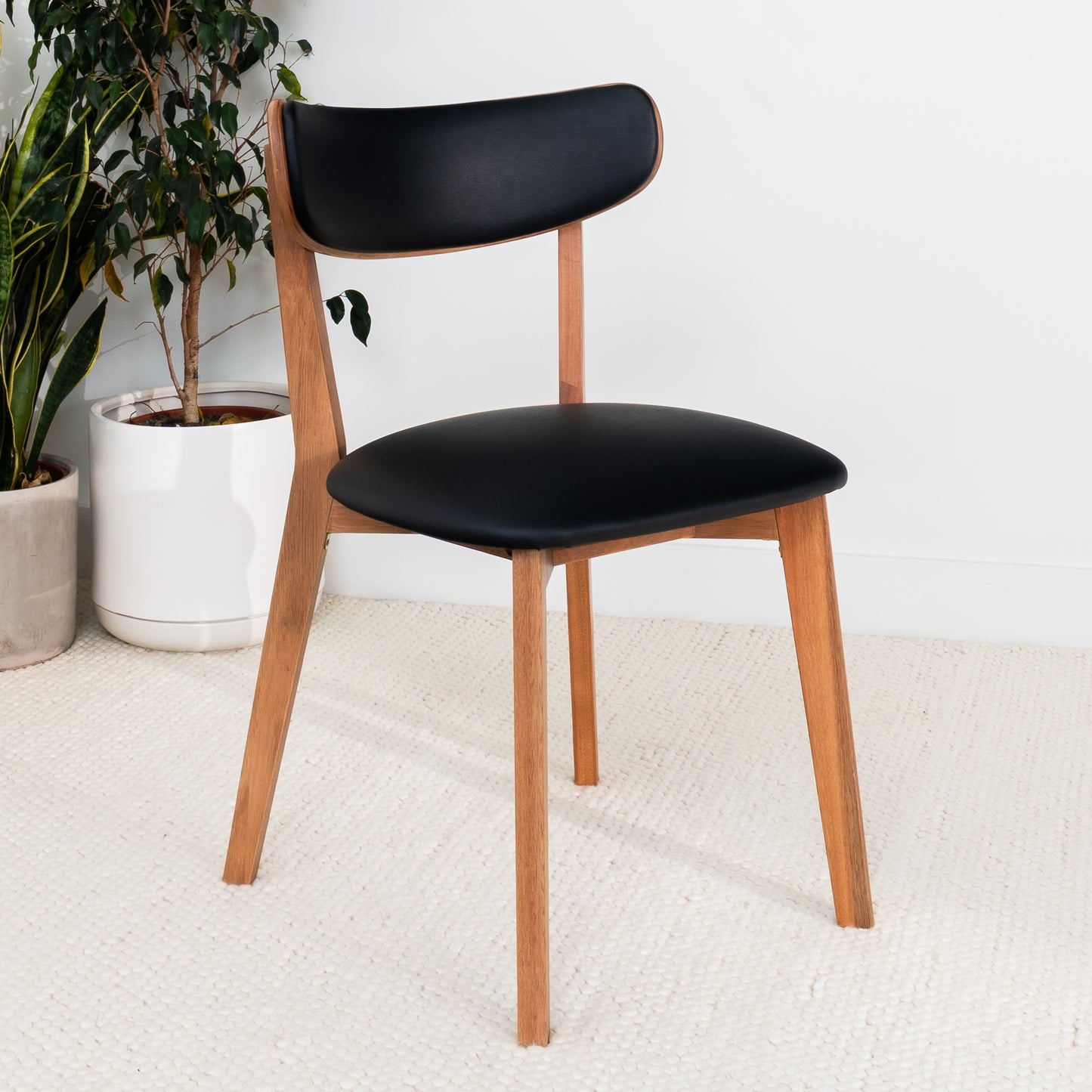 Oslo Taupe PU Australian Hardwood Dining Chair