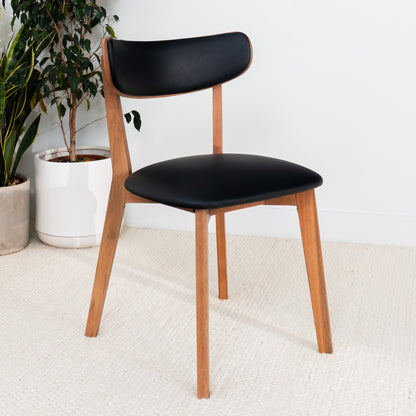 Oslo Taupe PU Australian Hardwood Dining Chair