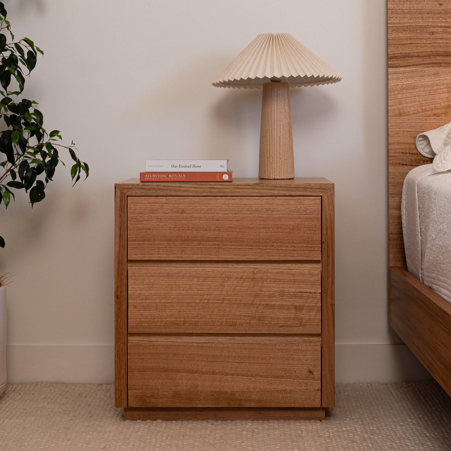 Ex Demo 3 Set of 2 Drawer Cape Town Tasmanian Oak Bedside Table