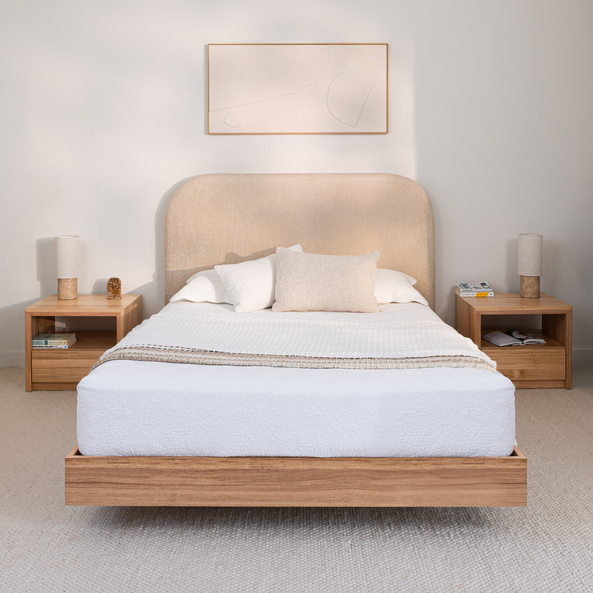 Yakka Curve Upholstered Headboard – Headboard Only