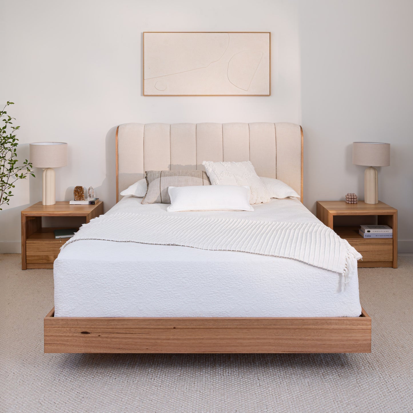 Yakka Cloud Tasmanian Oak Feature Grade Bed Frame