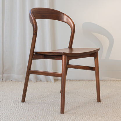 Freya Solid Walnut Hardwood Dining Chair