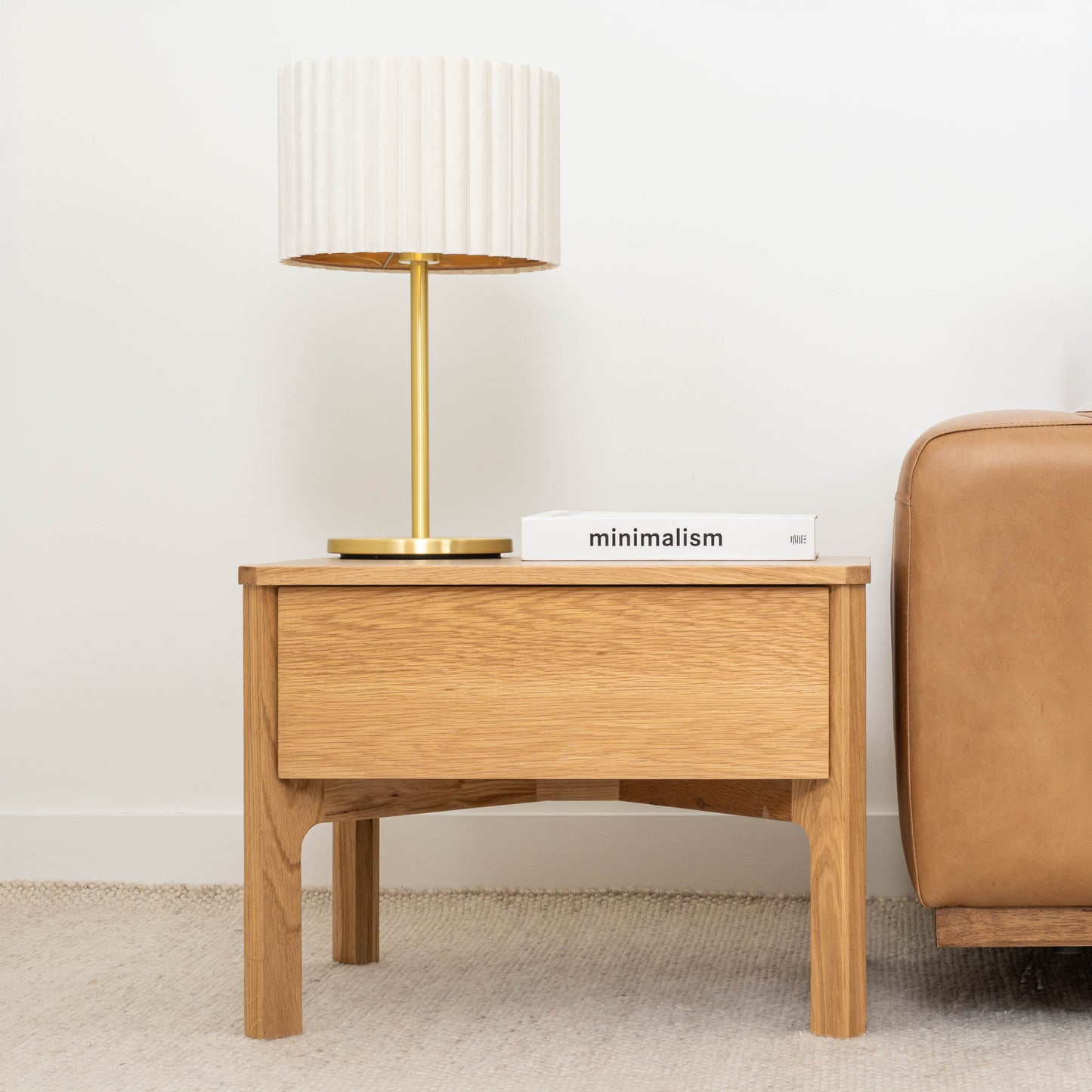 As New Achilles American Oak Side & Lamp Table