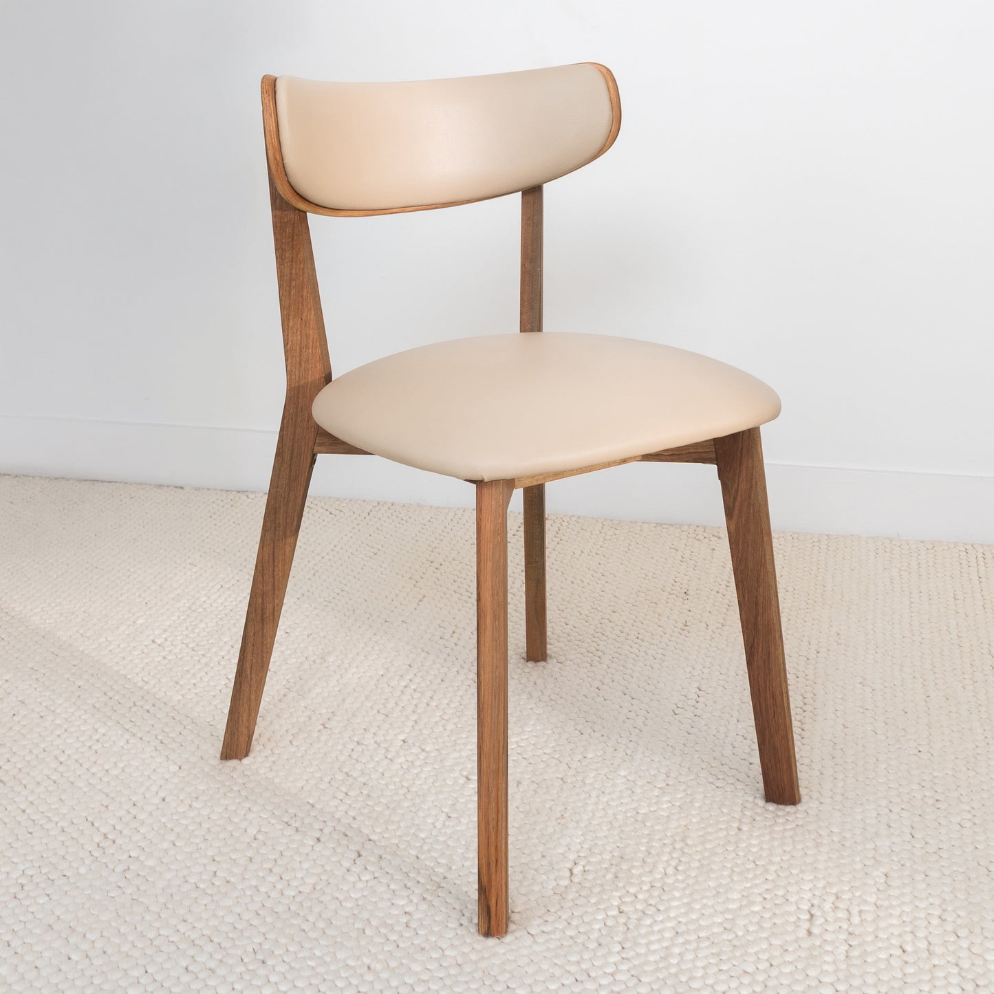 Oslo Taupe PU Australian Hardwood Dining Chair