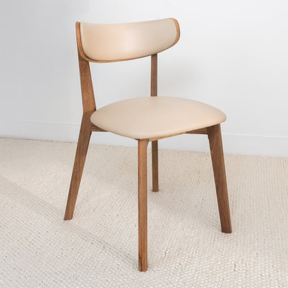 Oslo Taupe PU Australian Hardwood Dining Chair