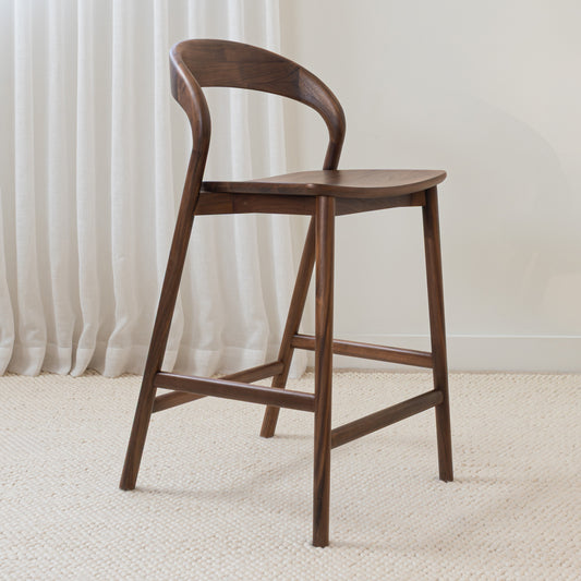 Freya Solid Walnut Barstool