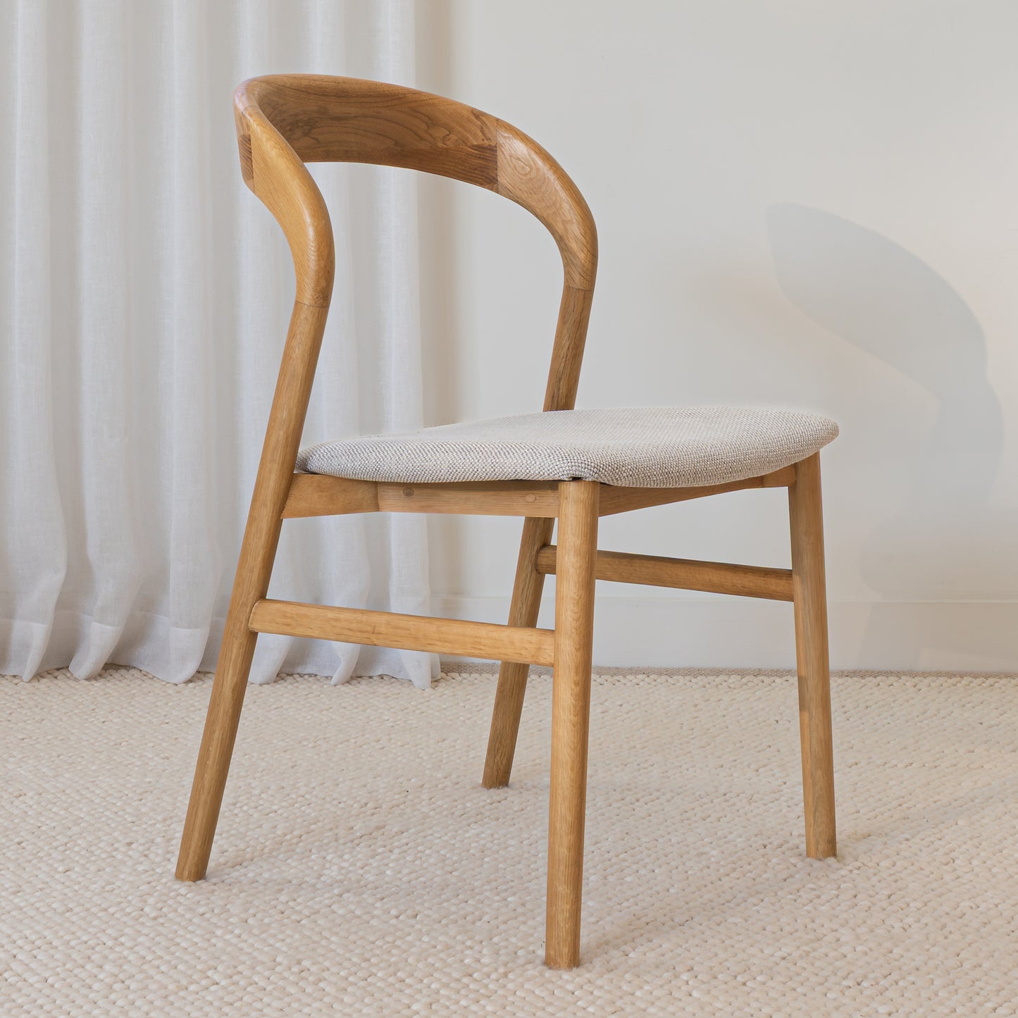 Freya American Oak Upholstered Dining Chair