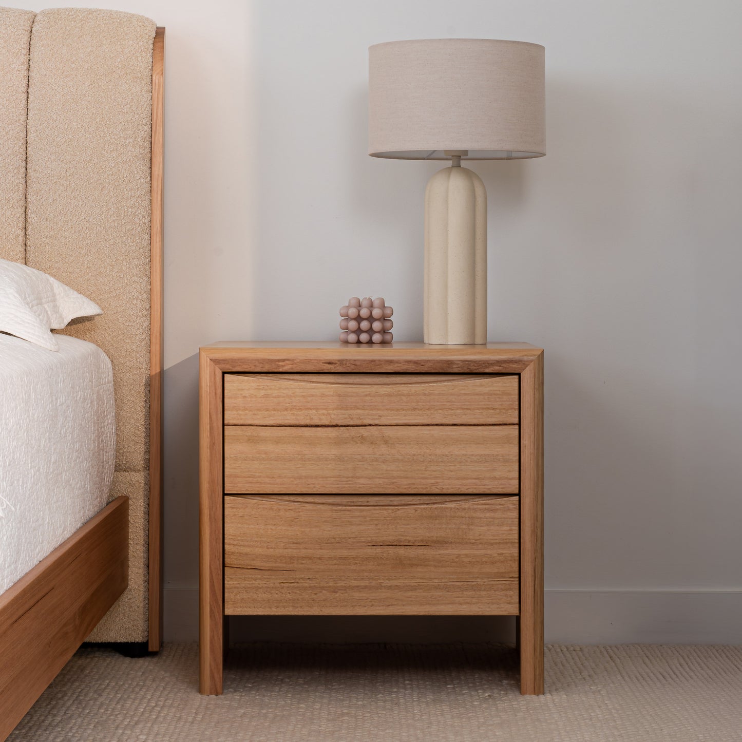 Yakka Cloud Tasmanian Oak Feature Grade Bedside Table