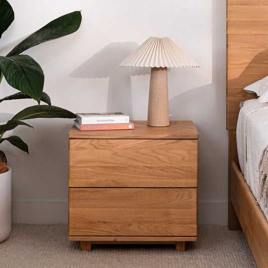 Solara American Oak Bedside Table