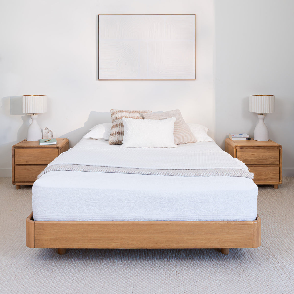 Solara Base American Oak Bed Frame