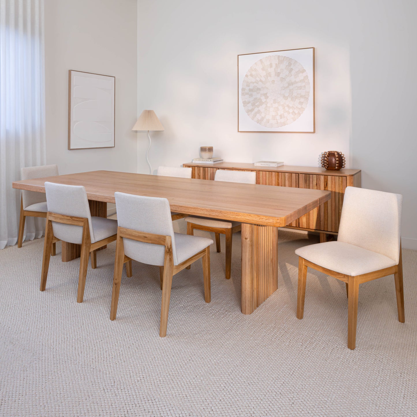 Hermes Curve Vic Ash Feature Grade Dining Table