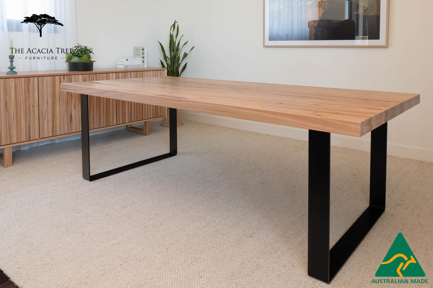 Sacha Solid Vic Ash/ Wormy Chestnut Dining Table - Made in Australia