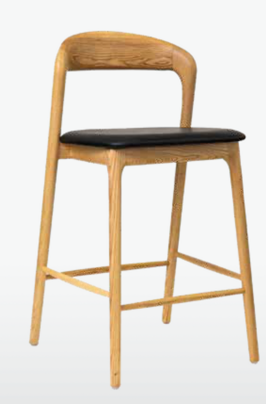 Sophie Solid American Ash Oak Hardwood Barstool