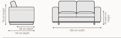 Ex Demo Hestia Leather Sofa 3 Seater