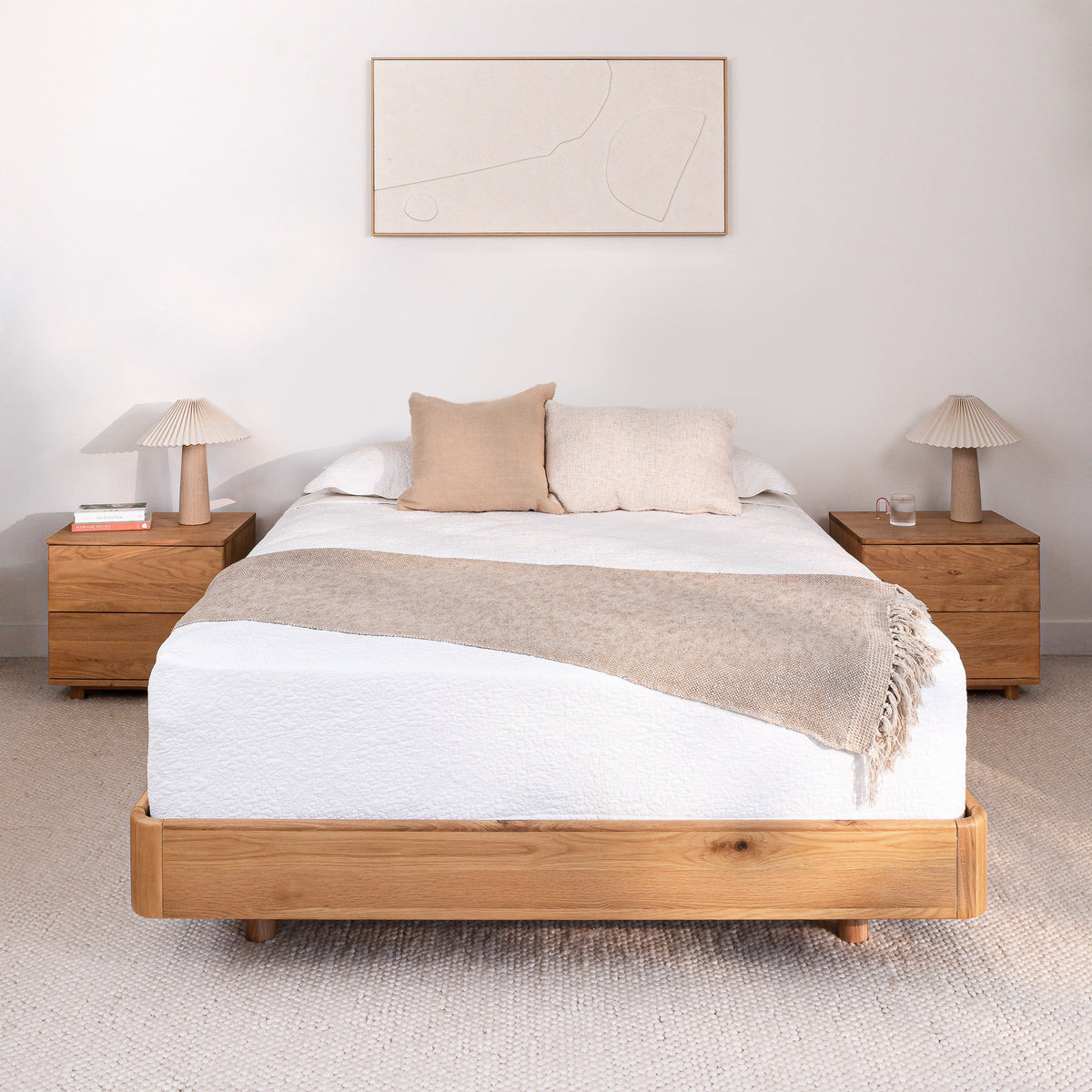Solara Base American Oak Bed Frame
