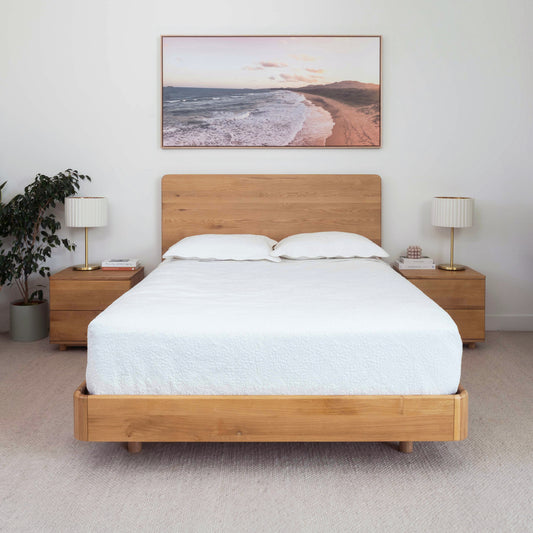Solara Solid American Oak Bed Frame