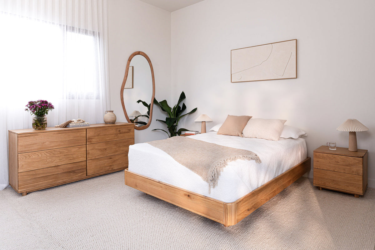 Solara Base American Oak Bed Frame