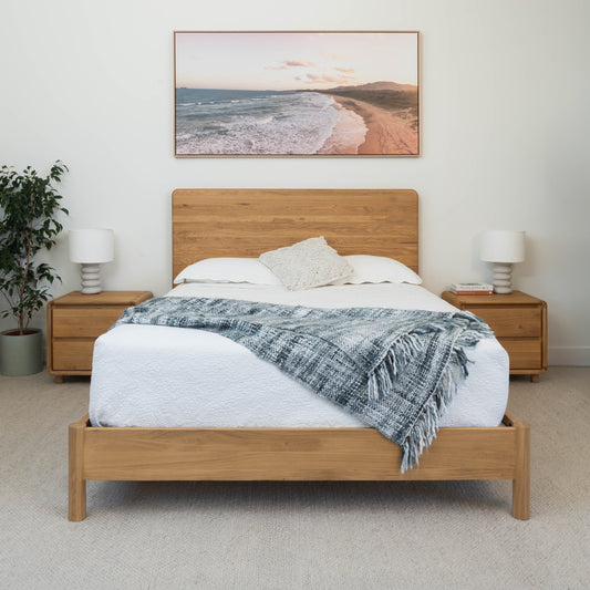 Solara Haven Solid American Oak Bed Frame