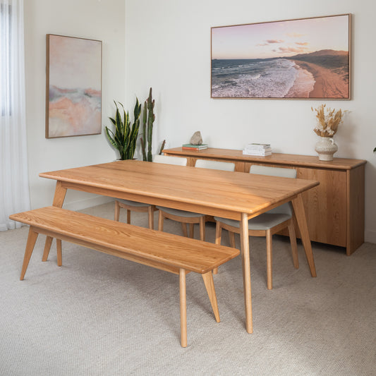 Layla Oak Hardwood Dining Table - Made in Australia