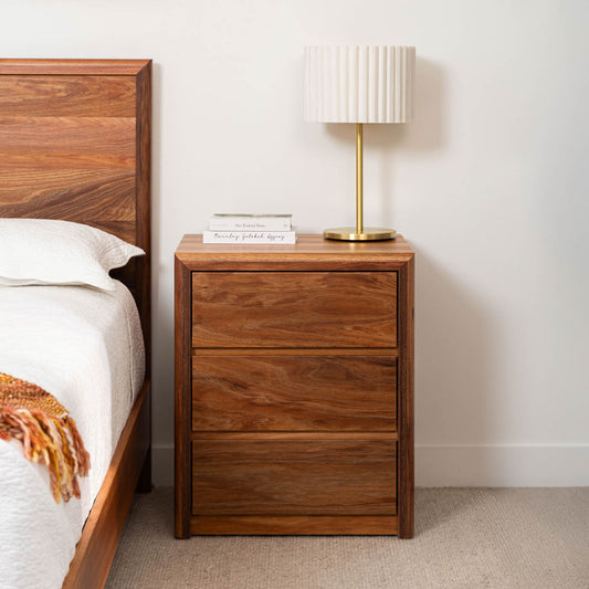 Yakka Blackwood Heritage Bedside Table (3 Drawer)