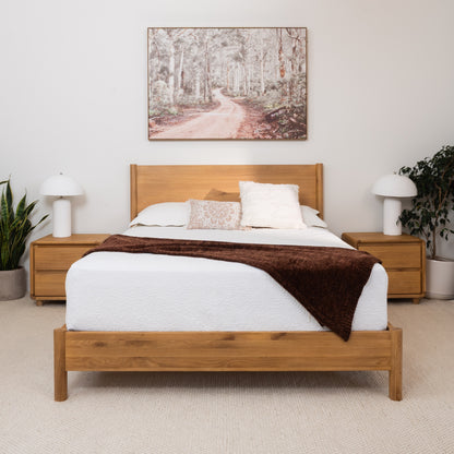 Solara Haven Solid American Oak Bed Frame