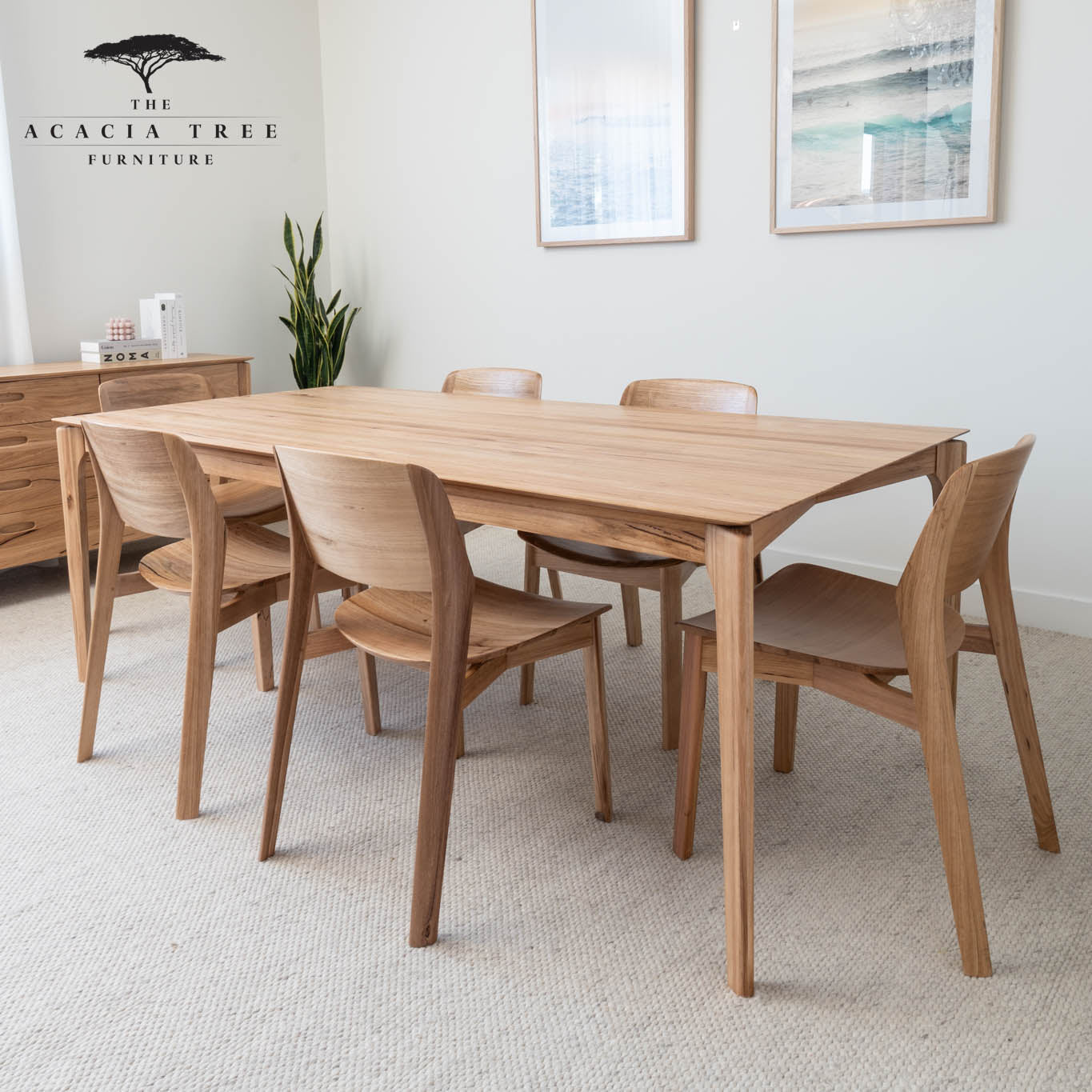 NEW 1.5m Palermo Solid Blackbutt Dining Table