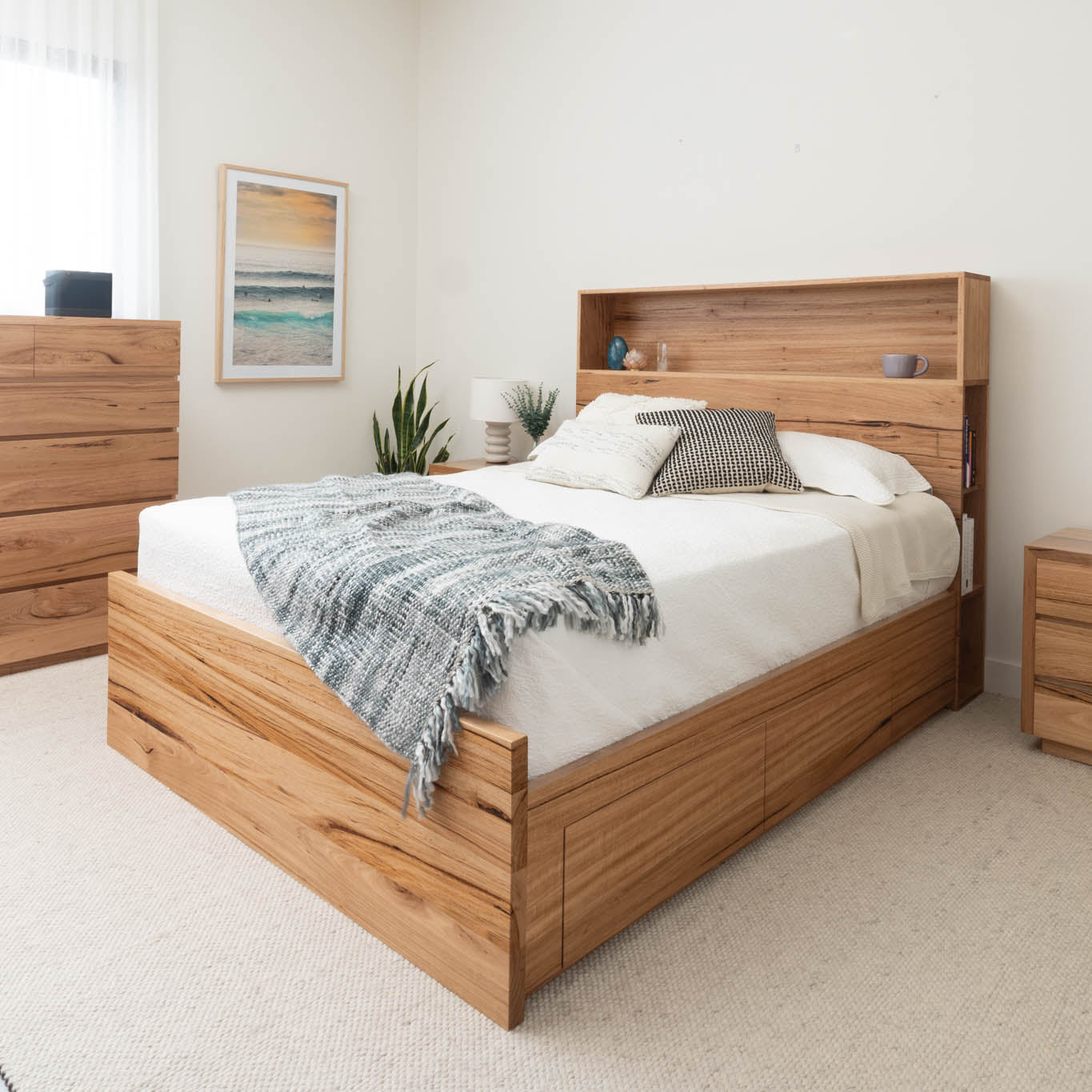 York 4 Drawer Bookcase Messmate Bed Frame
