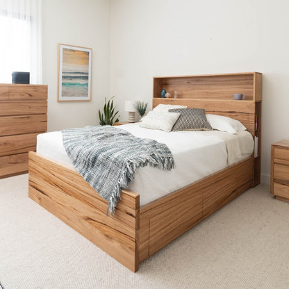 York 4 Drawer Bookcase Messmate Bed Frame