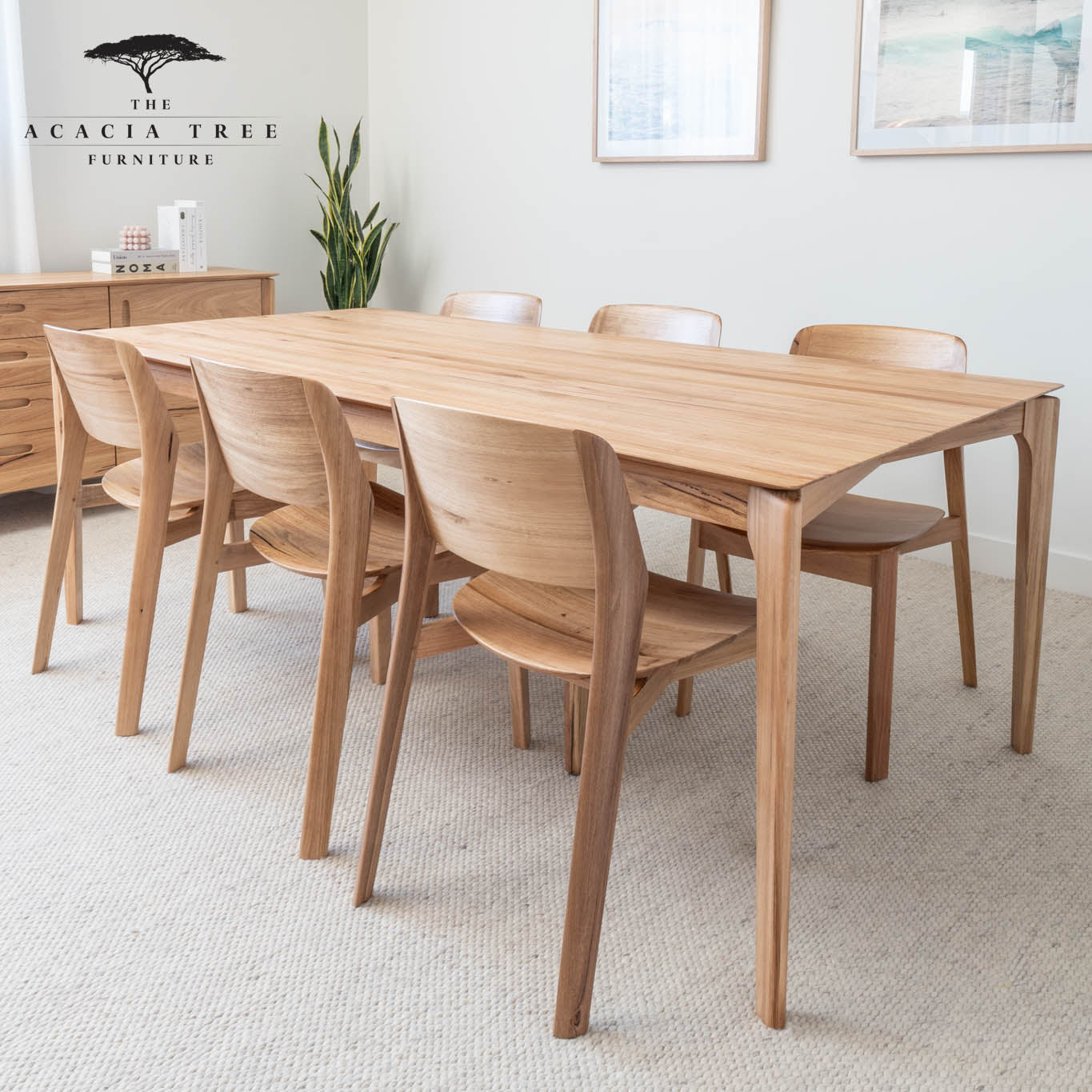 NEW 1.5m Palermo Solid Blackbutt Dining Table