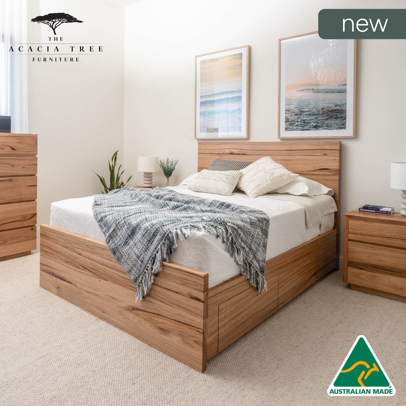 York 4 Drawer Bed Frame - Made in Australia