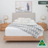 Yakka Upholstered Headboard Floating Bed Frame (Solid Tasmanian Oak)- Made in Australia