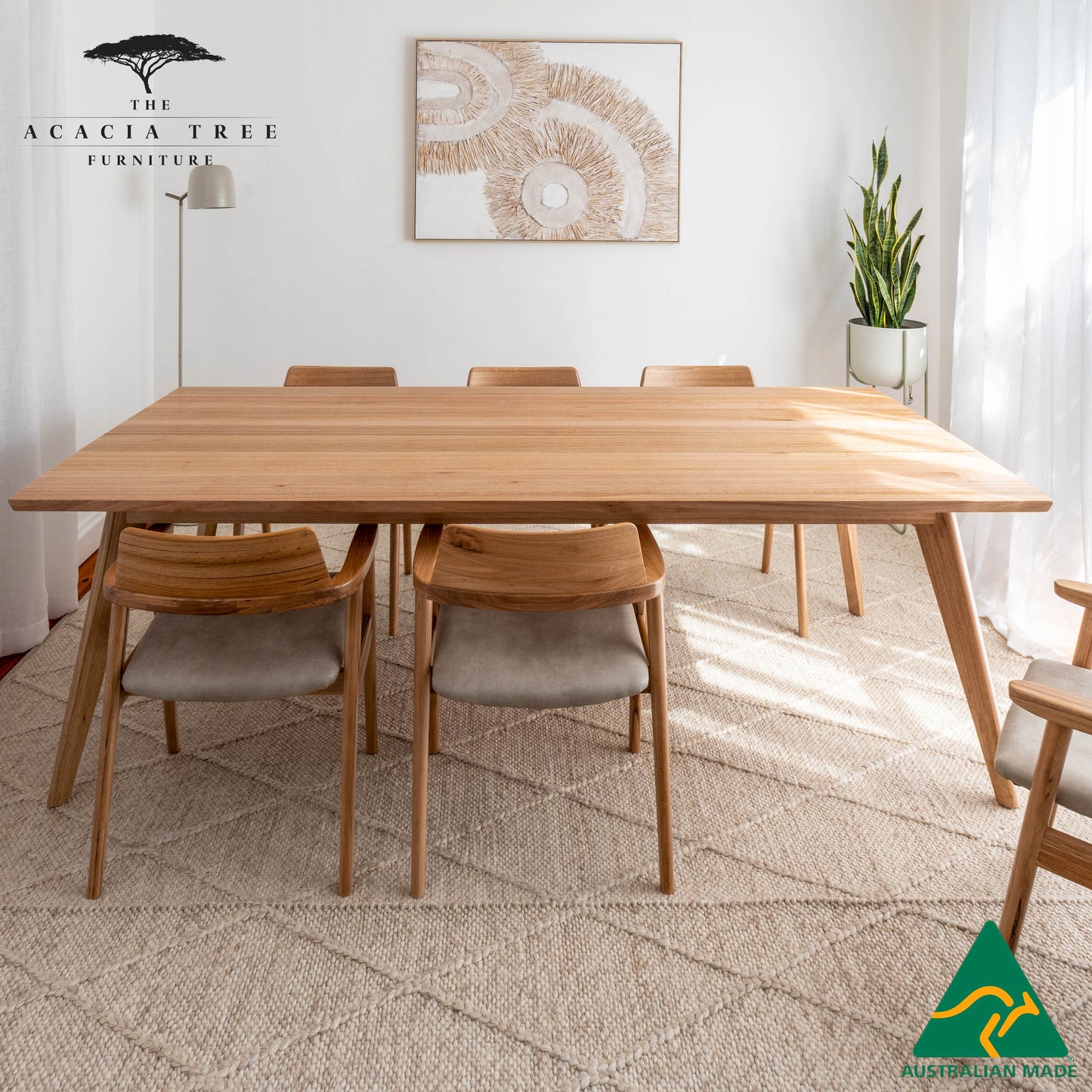 Layla Solid Australian Hardwood Dining Table - Made in Melbourne