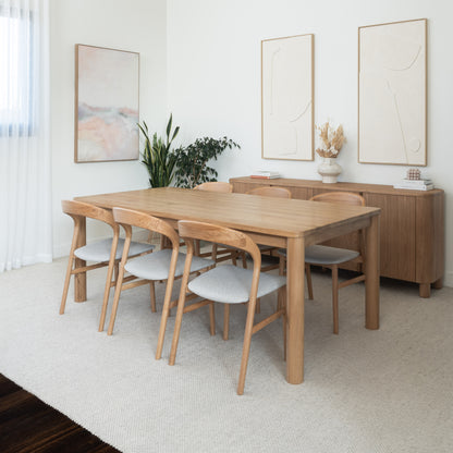 Solara Solid American Oak Dining Table