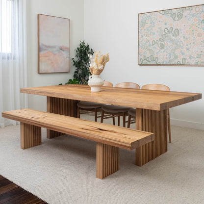 Ex Demo 3.0m Hermes Solid Australian Hardwood Dining Table - Available in GC Showroom