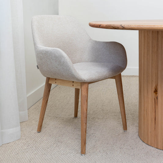 Konna Beige Upholstered Dining Chair