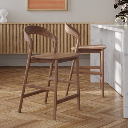 Freya Solid Walnut Barstool