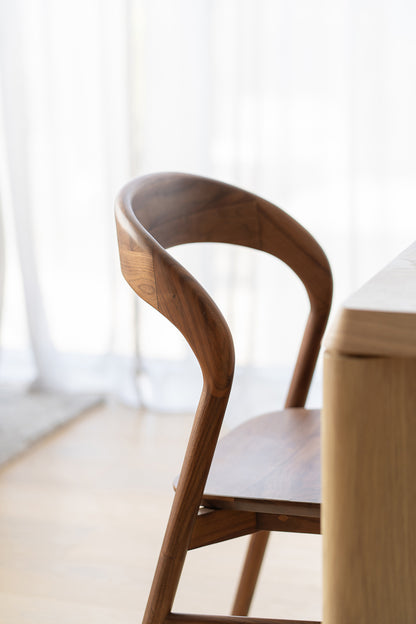 Freya Solid Walnut Hardwood Dining Chair