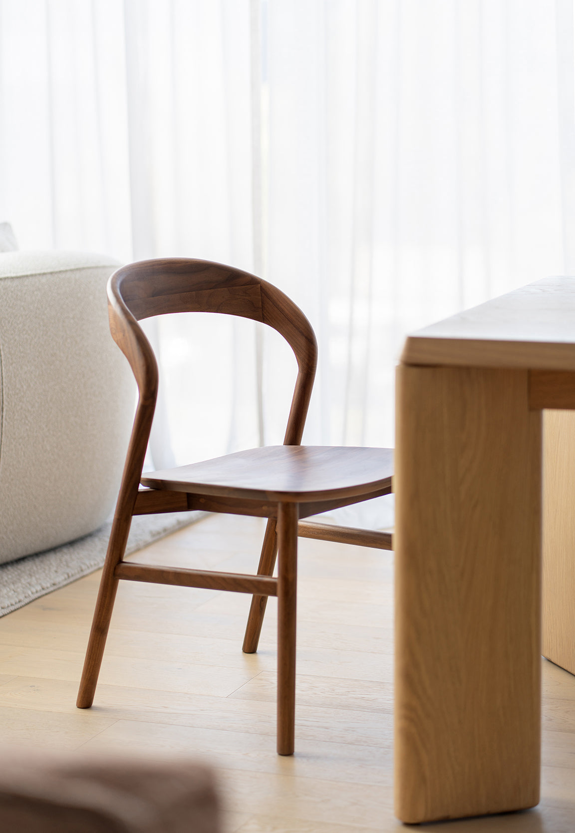 Freya Solid Walnut Hardwood Dining Chair