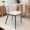 Ciselia Upholstered White Bouclé Dining Chair