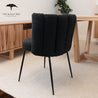 Aniela Bouclé Upholstered Black Dining Chair