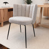 Aniela Bouclé Upholstered White Dining Chair