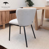 Ciselia Upholstered White Bouclé Dining Chair