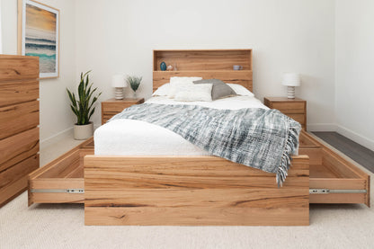York 4 Drawer Bookcase Messmate Bed Frame