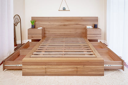 Meadow 2 Drawer Extended Headboard Messmate Bed Frame
